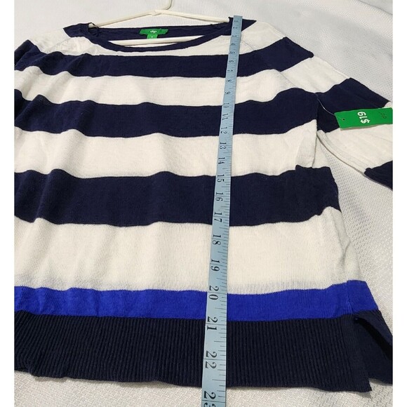 Dip Long sleeve Blouse Sweater For Women Lightweight Color Blue Navy White B11 - Picture 3 of 11